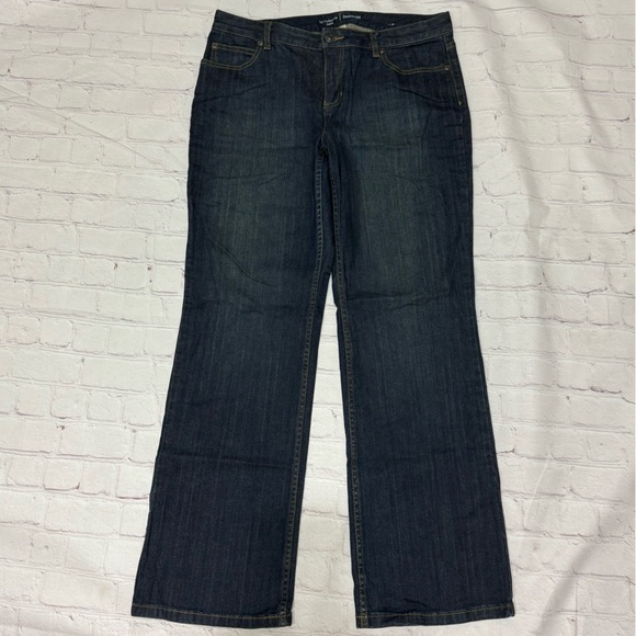LIZ CLAIBORNE JEANS BOOTCUT dark wash denim women’s pants in size 12 GUC - Picture 12 of 16